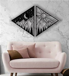 Quadro Lua e Sol