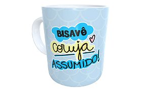 Caneca de cerâmica bisavô coruja assumido presente família