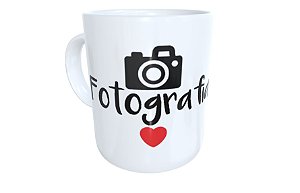 Caneca cerâmica fotografia curso profissão presente criativo