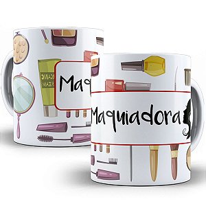 Caneca profissão maquiadora presente criativo maquiagem