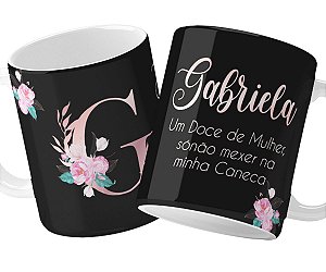 Caneca não mexa na minha caneca nome+inicial personalizado