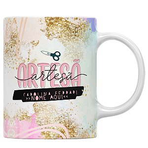 Caneca profissão artesã com qualquer nome personalizado