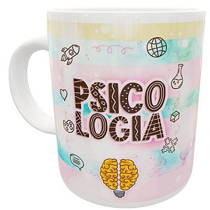 Caneca curso de psicologia presente criativo faculdade