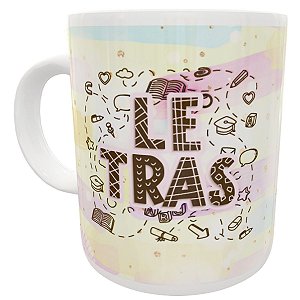 Caneca faculdade letras presente profissão professor
