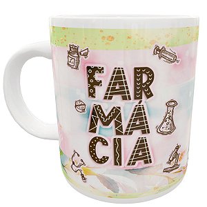Caneca curso farmácia presente farmacêutico profissão