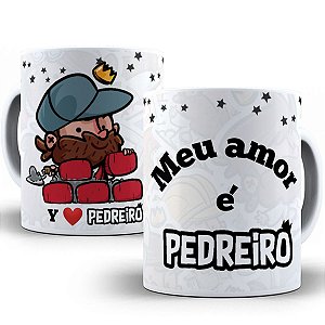 Caneca meu amor é pedreiro presente fofo dia dos namorados