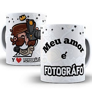 Caneca meu amor é fotografo presente fofo dia dos namorados