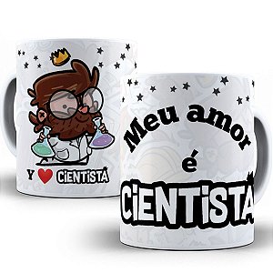 Caneca meu amor é cientista presente fofo dia dos namorados
