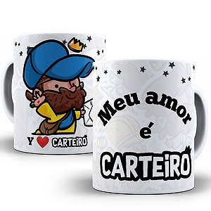Caneca meu amor é carteiro presente fofo dia dos namorados