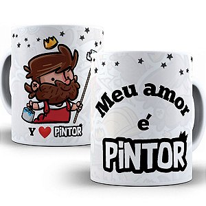 Caneca meu amor é pintor presente fofo dia dos namorados