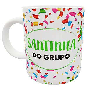 Caneca santinha do grupo presente divertido engraçado whats