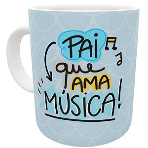 Caneca pai que ama música presente criativo dia dos pais