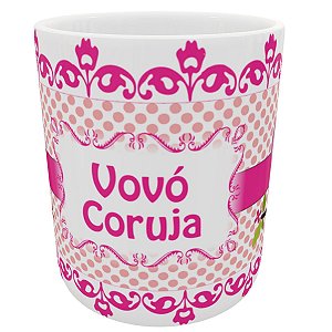 Caneca vovó coruja presente avó dia dos avós corujinha
