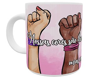 Caneca igualdade racial presente todos iguais raças