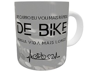 Caneca de bike minha vida vai mais longe presente atleta