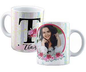 Caneca presente personalizado qualquer nome+inicial com foto
