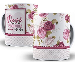 Caneca vovó fonte de sabedoria e amor infinito presente