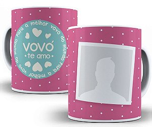 Caneca vovó te amo presente com foto personalizado avó