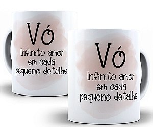 Caneca vó infinito amor em cada pequeno detalhe presente avó