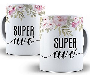 Caneca super avó presente criativo fofo divertido familia