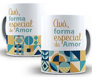 Caneca avó forma especial de amor presente dia dos avós