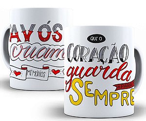 Caneca avós criam memorias que o coração guarda pra sempre