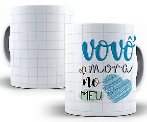 Caneca vovô mora no meu coração presente fofo criativo