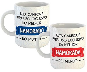 Kit 2 canecas dia dos namorados exclusiva do namorado/a