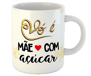 Caneca vó é mãe com açúcar presente avó vovó fofo divertido