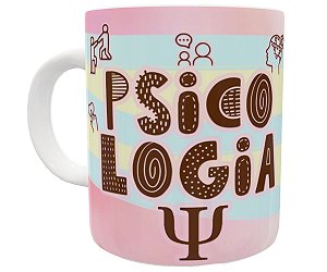Caneca psicologia profissão psicóloga presente faculdade
