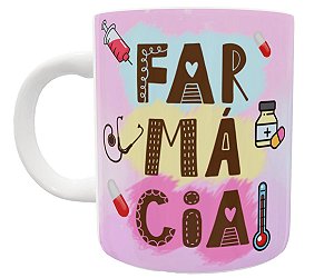 Caneca farmácia farmacêutico profissão presente faculdade