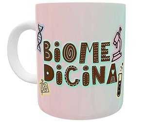 Caneca biomedicina faculdade curso biomédica profissão