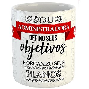 Caneca administradora com nome personalizado profissão