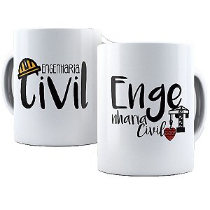 Caneca engenharia civil presente profissão engenheiro
