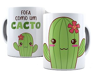Caneca fofa como um cacto presente fofo divertido engraçado