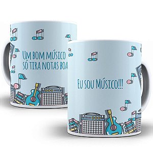 Caneca um bom músico só tira notas boas música presente