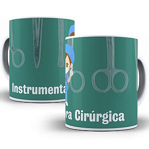 Caneca profissão instrumentadora cirúrgica presente medicina