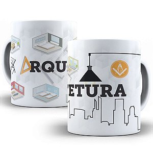 Caneca arquitetura presente profissão arquiteto arquiteta