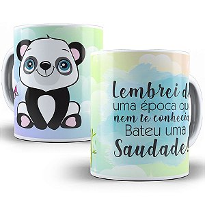 Caneca lembrei de uma época que não te conhecia presente