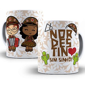 Caneca nordestino sim sinhô presente nordeste