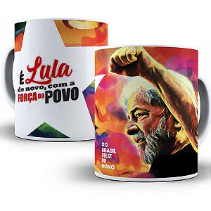 Caneca lula presidente 2022 o brasil feliz de novo presente