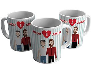 Caneca amor é amor gay love pride lgbt presente respeito