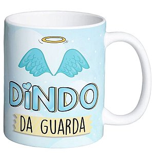 Caneca dindo anjo da guarda presente padrinho love amor