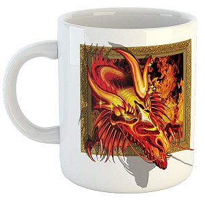 Caneca dragão presente fantasia rpg
