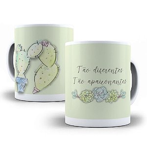 Caneca cacto tão diferente tão apaixonante planta love