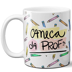 Caneca café, ensinar, dormir, repetir presente professora