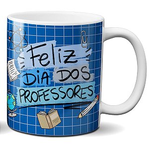Caneca feliz dia dos professores conectados presente prof