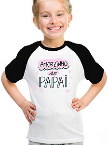 Camisa amorzinho do papai infantil filha menina camiseta