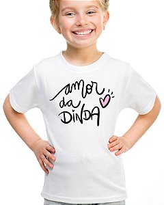Camiseta infantil amor da dinda camisa criança madrinha