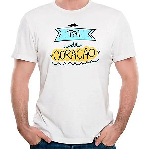 Camiseta pai de coração camisa papai presente dia dos pais
